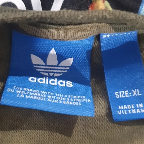 Adidas Mens Size XL Green Camo Shirt - Picture 4 of 5